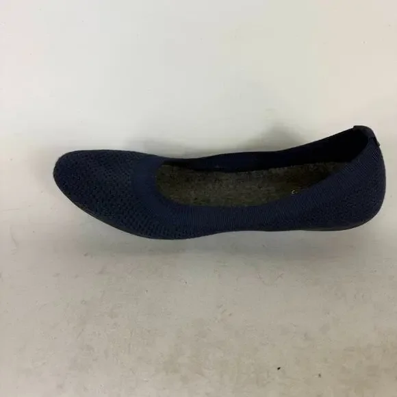 Allbirds Tree Breezers Ballet Flats Women's 8.5 Navy Blue Knit Slip-On Comfort - Picture 6 of 10